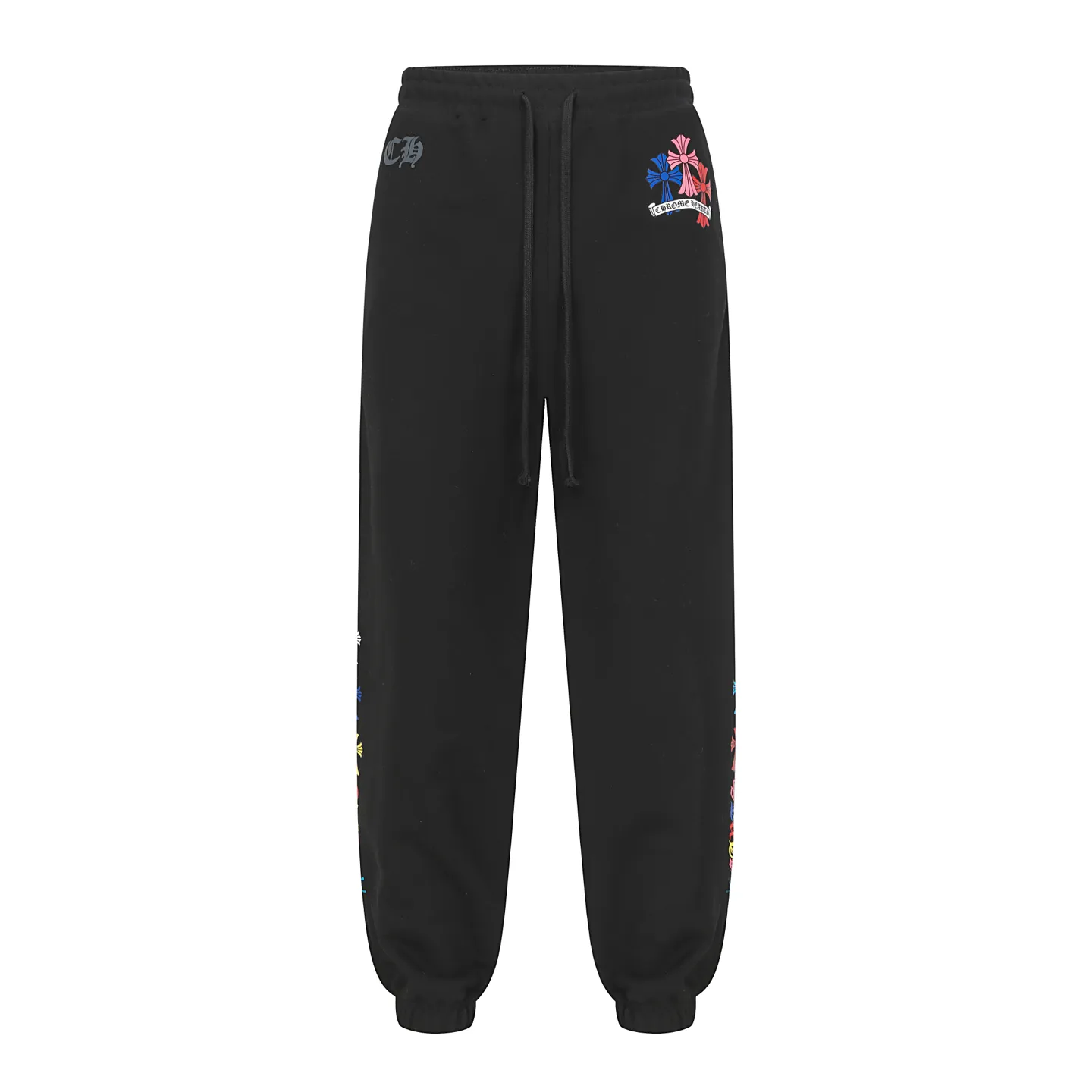P270 #W5005 cross-border model, quality-conscious people please do not place an order -Chrome Hearts/Chrome Hearts colorful Sanskrit letter printed trousers, casual trousers and sweatpants -High weight, high density and high quality. The wool is soft, delicate and skin-friendly. It feels soft and silky. It has excellent warmth and skin-friendly properties.
